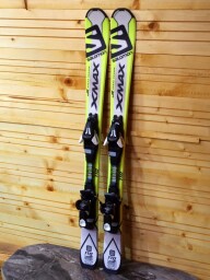 LYŽE SALOMON XMAX JR 110CM + LYŽIARKY SALOMON T3 GREEN 22MP